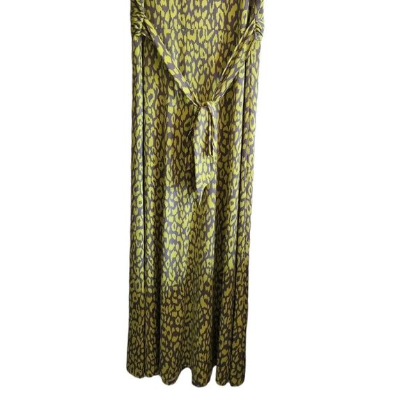 New Directions Lime Green and Gray Maxi Dress - Picture 4 of 8